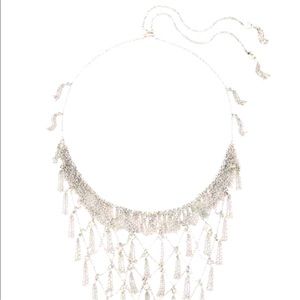 Kendra Scott Silver Georgina Statement Necklace Adjustable Chain